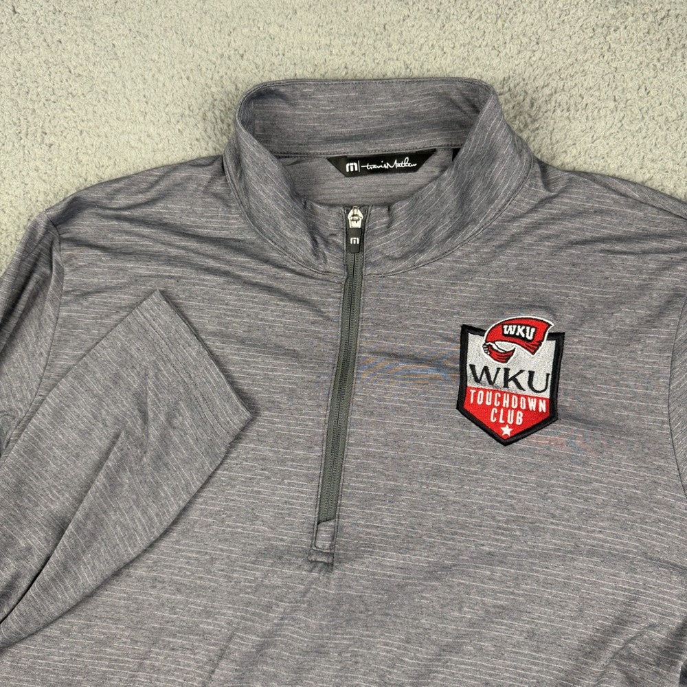 Western Kentucky University Hilltoppers WKU  Mens Large 1/4 Zip Travis Mathew